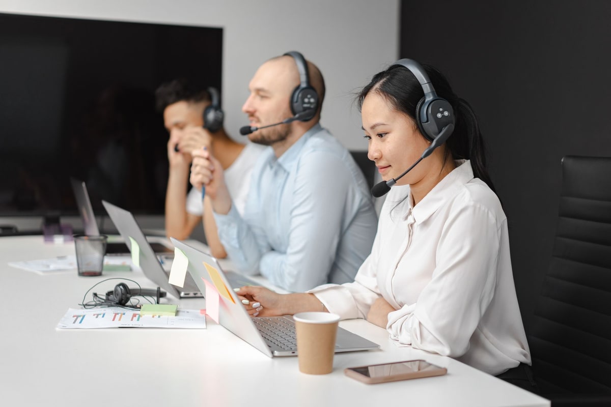 Customer service team reviewing account context before replying