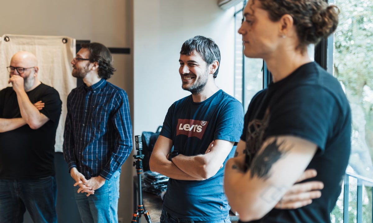 Service team comparing conversational intake and static form workflows
