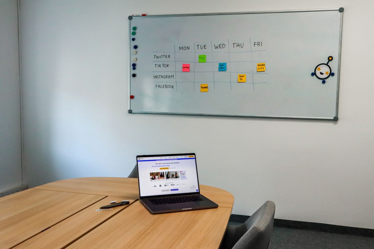 Operations team mapping sales workflow states on a whiteboard