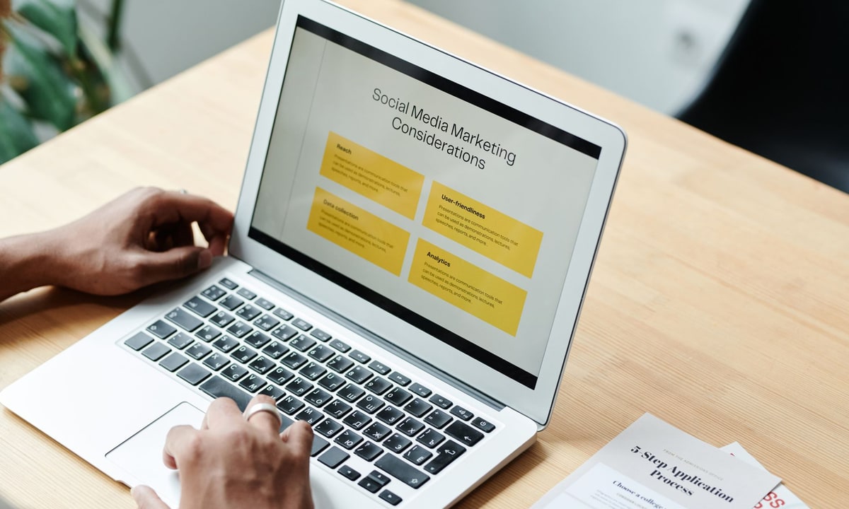 Business owner reviewing lead source and campaign reporting