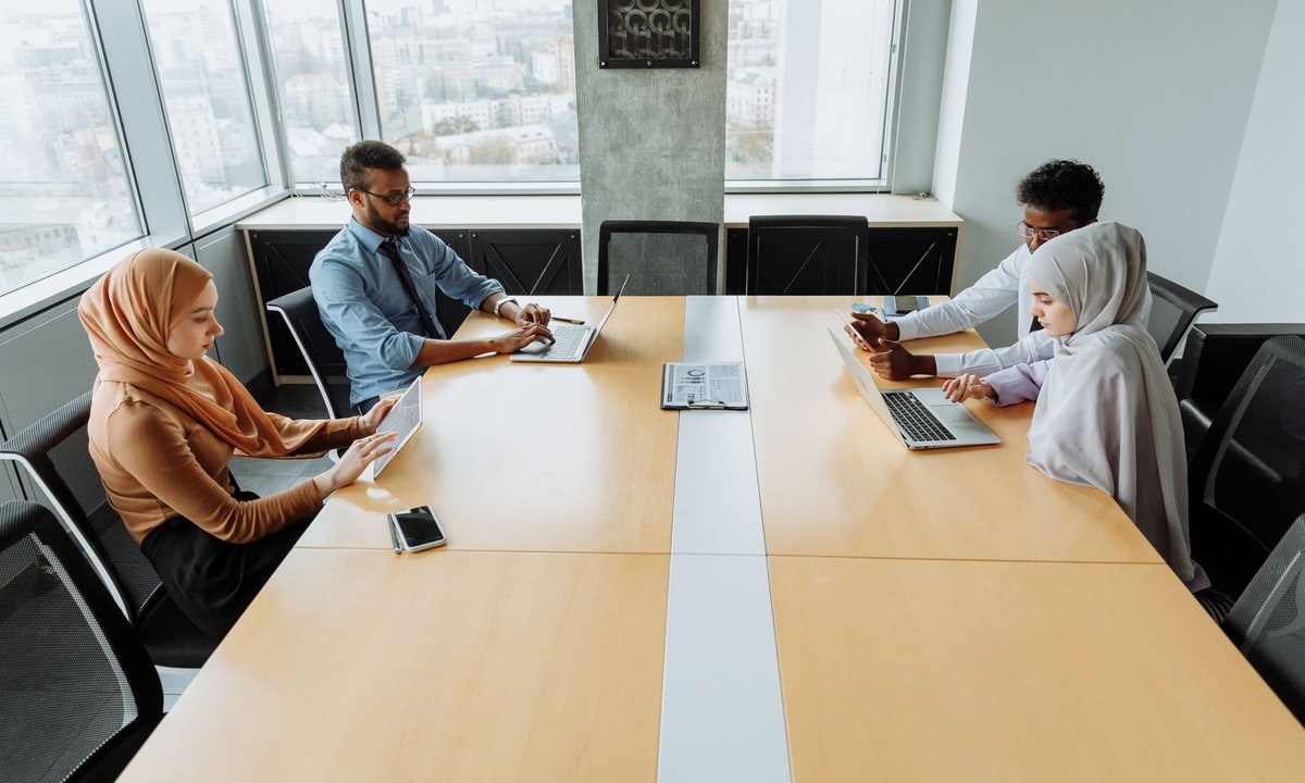 Operations team discussing a back-office automation project in an office